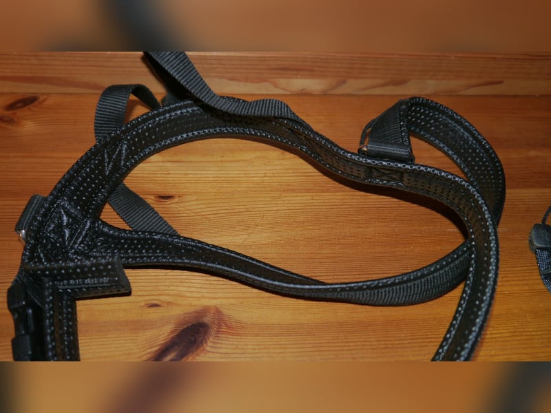 3tlg Hundemantel Fleeceoverall Gr. XL 55 cm Norwegergeschirr Neopren Limex Roll-Leine - J