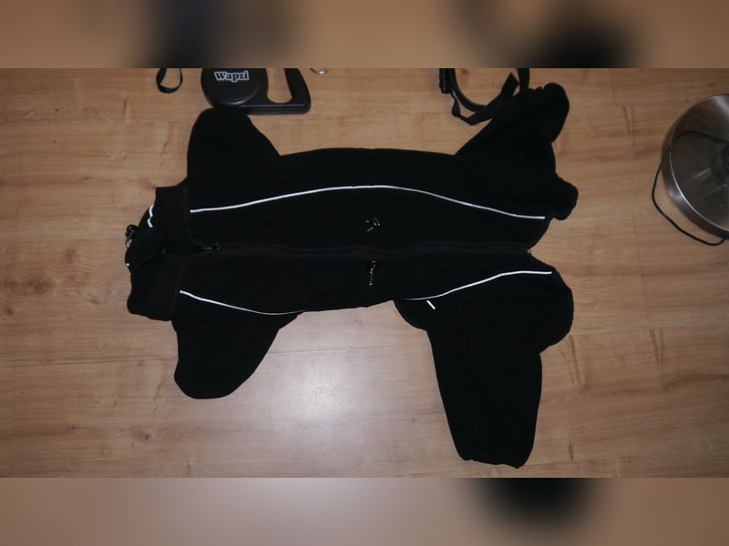 3tlg Hundemantel Fleeceoverall Gr. XL 55 cm Norwegergeschirr Neopren Limex Roll-Leine - J
