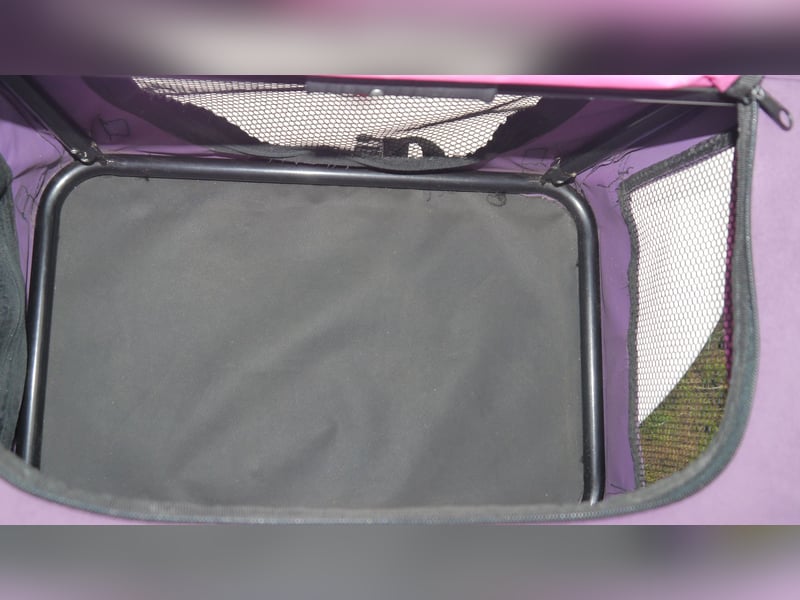 5tlg Hunde/Katze Transportfaltbox + Hundegeschirr Hunter + Leine + EzyDoc Hundehalsband – F