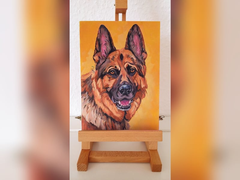 Direkt von Künstlerin: Tierportraits ab Foto (mit Tierschutzhilfe)