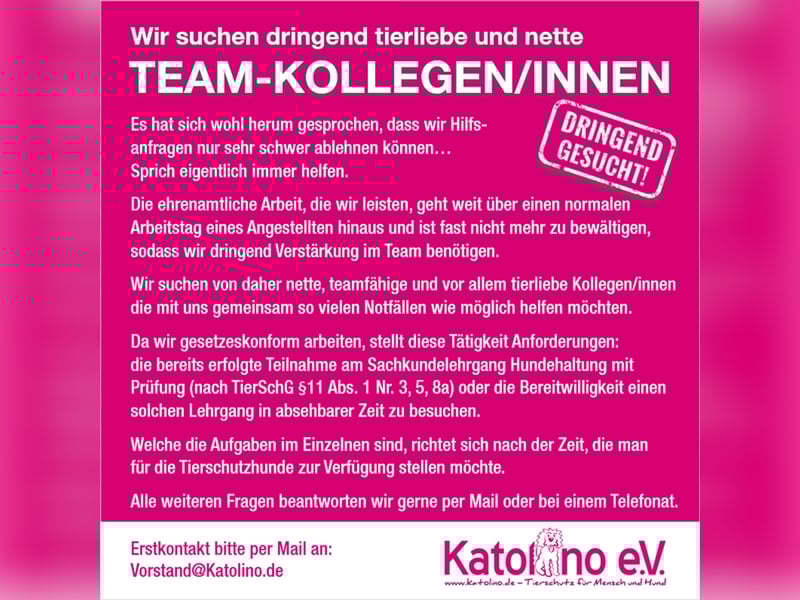Ehrenamtliche Helfer gesucht!