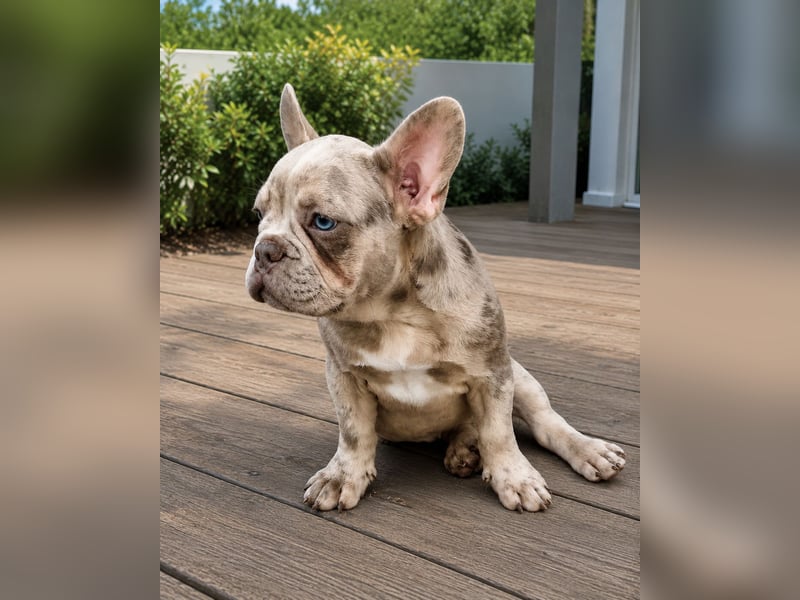 Bezaubernder Frenchie Rüde mit blauen Augen sucht liebevolles Zuhause