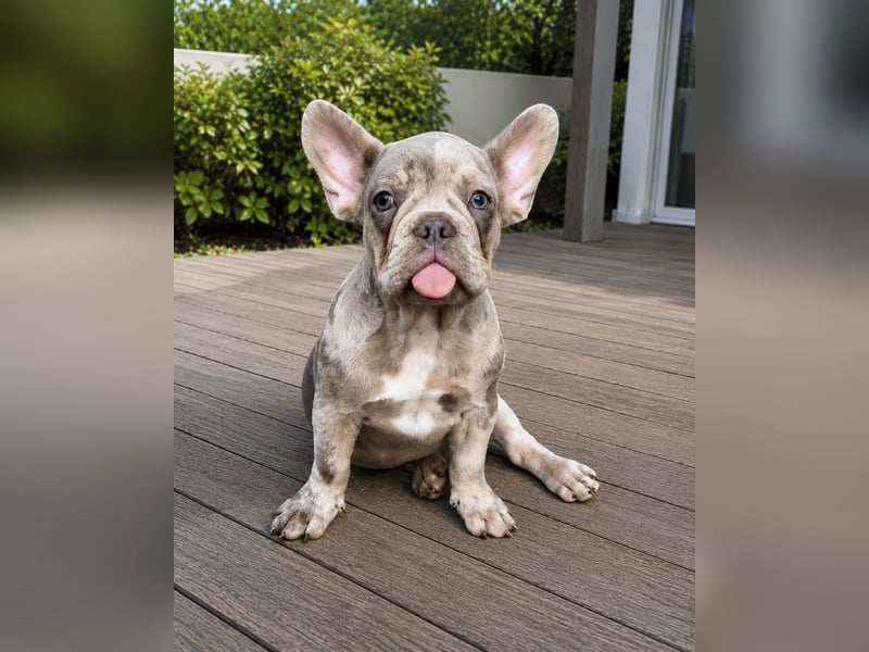 Bezaubernder Frenchie Rüde mit blauen Augen sucht liebevolles Zuhause