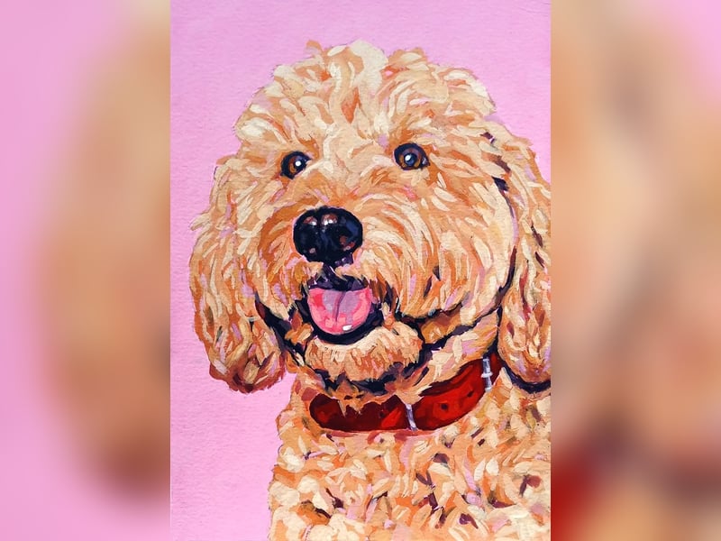 Handgemalte Hundeportraits / Tierportraits ab Foto