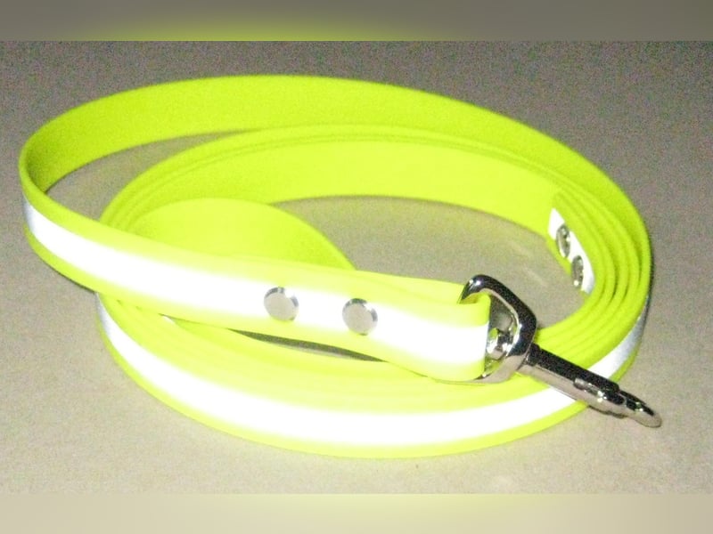 Hundeleine 2,04m lang neongelb reflektierend Handschlaufe