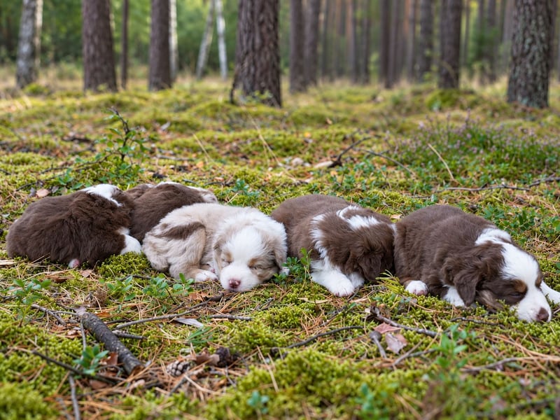 Miniature American Shepherd Welpen – Red Tri & Red Merle