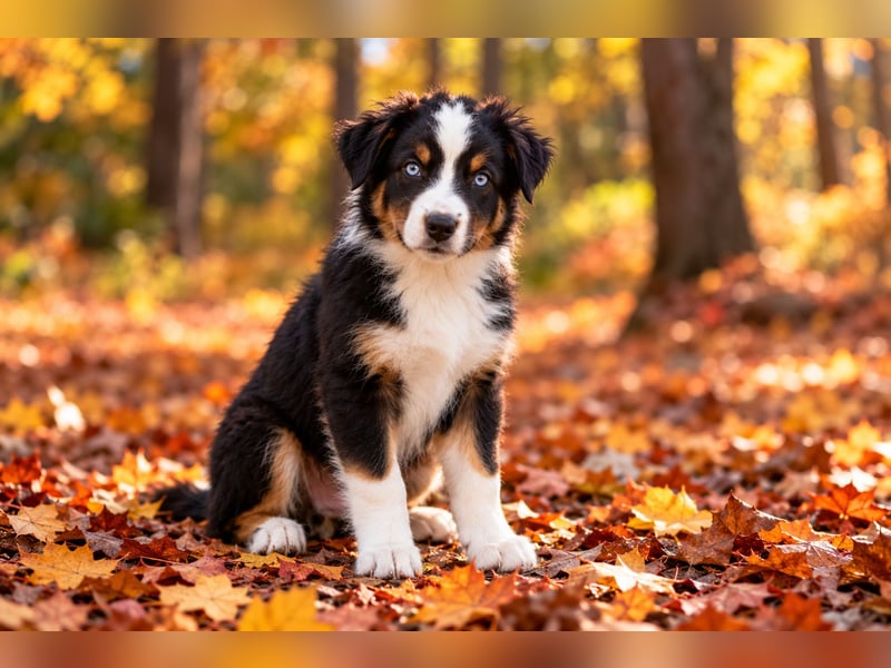 Miniature American Shepherd – 3 Rüden – einer mit blauen Augen