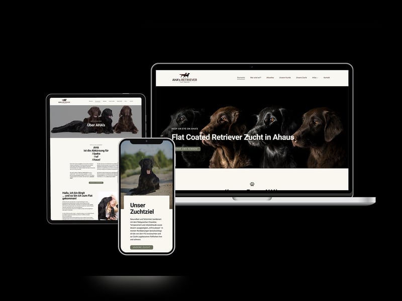 Modernes und funktionales Webdesign für Hunde- und Katzenzüchter