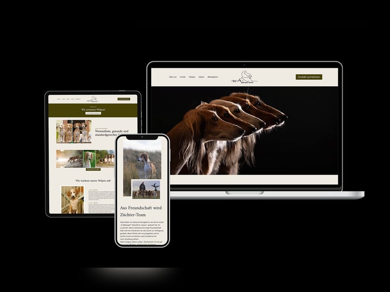 Modernes und funktionales Webdesign für Hunde- und Katzenzüchter
