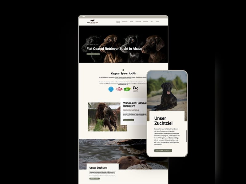 Modernes und funktionales Webdesign für Hunde- und Katzenzüchter