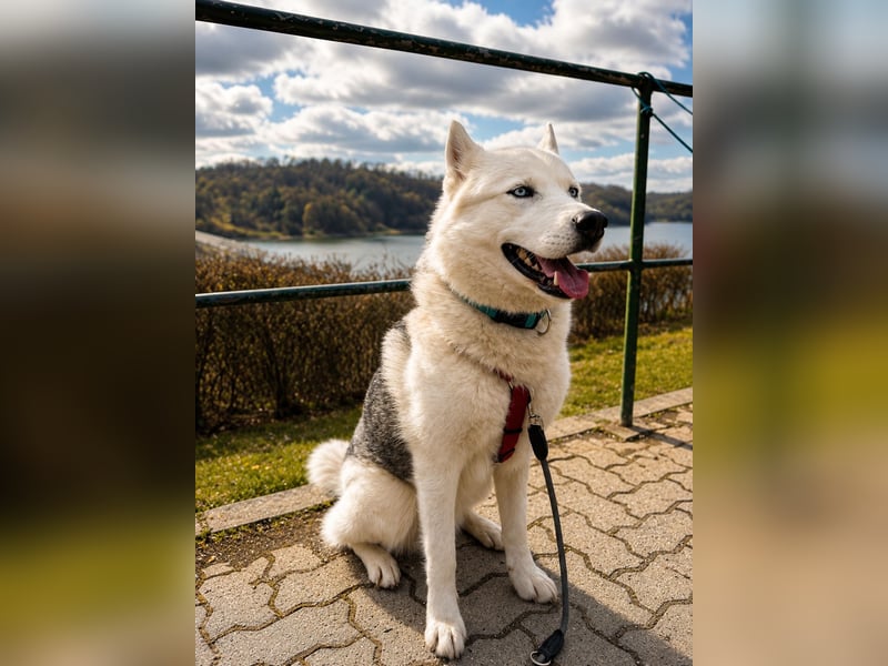 Remus - Wunderschöner, besonderer Husky-Mix sucht seine Familie - Aufenthaltsort Kolbingen/D