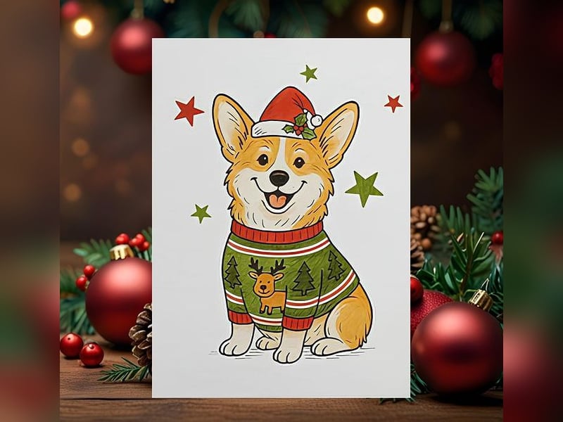 Süße Hunde Weihnachtskarte Border Colli und viele mehr.