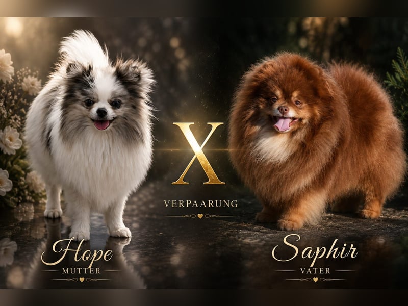Pomeranian Welpen aus Prämienzuchtstätte mit Papieren choco /choco merle